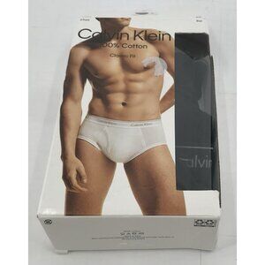 Calvin Klein 2‎ Pack Classic Fit 100% Cotton Underwear Briefs Black Size Small